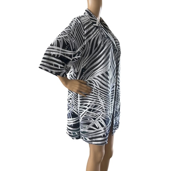 CHICO'S Travelers Jacket Strip Open Front - Picture 2 of 5